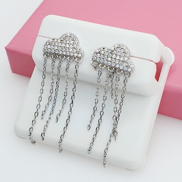 "925 Sterling Silver Cubic Zirconia Earrings, U19254698 - Picture 7 of 11